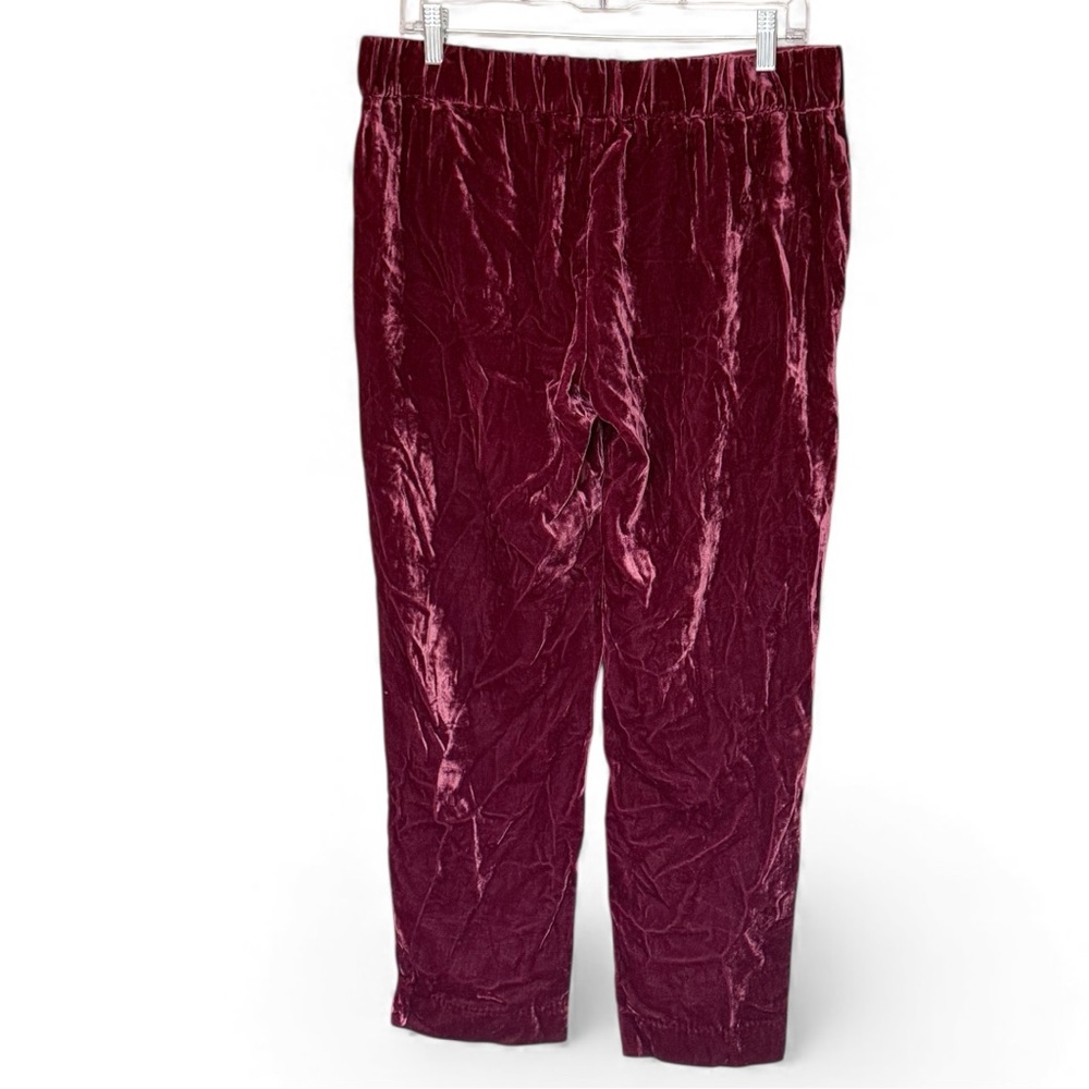 J. Crew Womens Velvet Leggings in Rich Burgundy - Picture 2 of 5